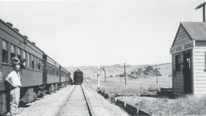 信号場での列車交換（1940年代）